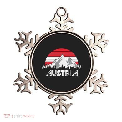 Austria öSterreich Mountains Sunset Austrian Flag Gift Ornament