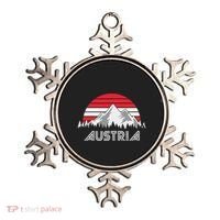Austria öSterreich Mountains Sunset Austrian Flag Gift Ornament thumb 0