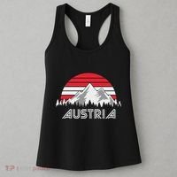 Austria öSterreich Mountains Sunset Austrian Flag Gift Women's Tank Top thumb 3