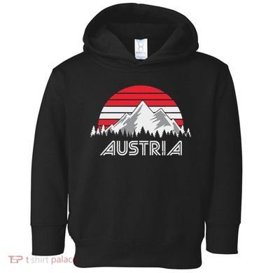 Austria öSterreich Mountains Sunset Austrian Flag Gift Toddler Hoodie