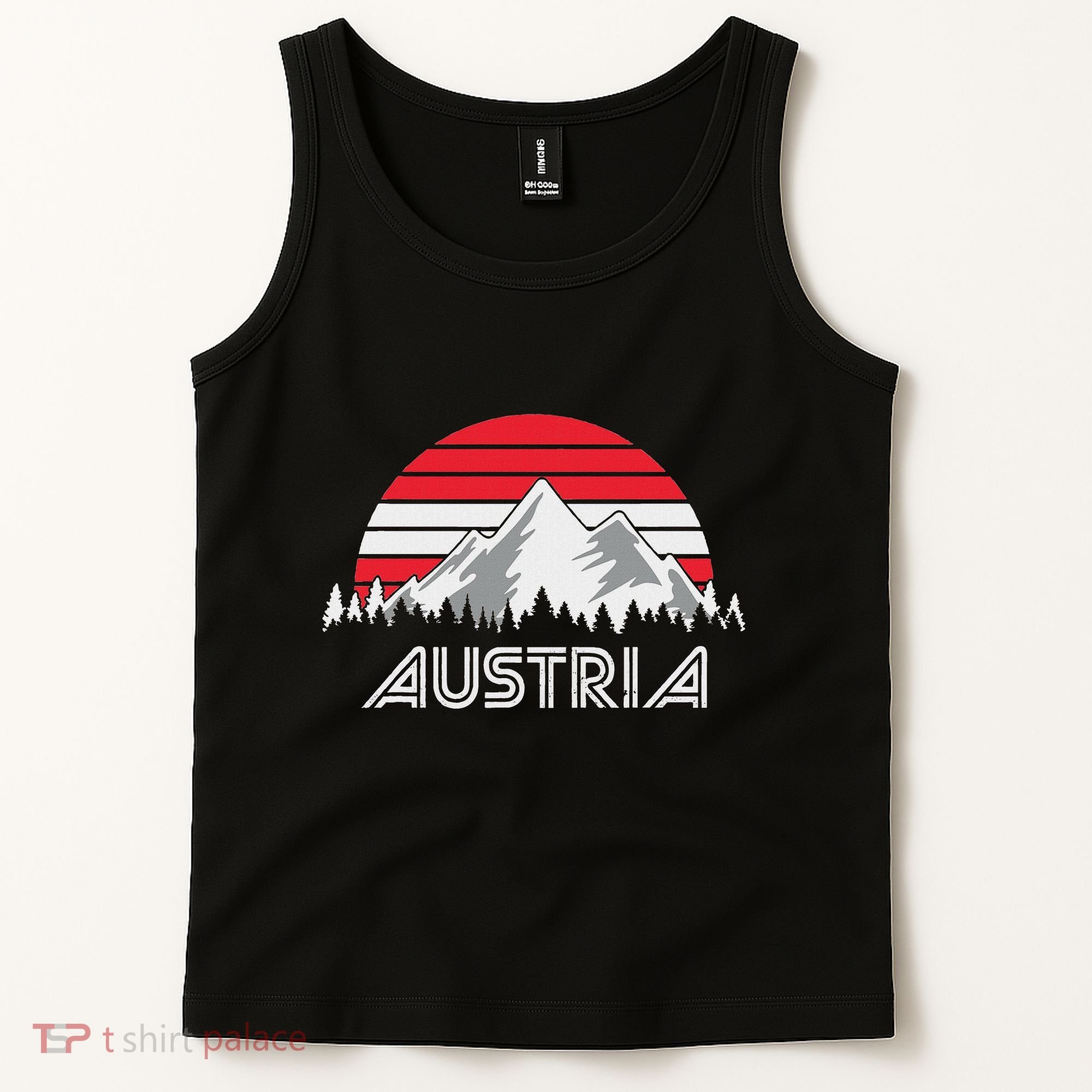 Austria öSterreich Mountains Sunset Austrian Flag Gift Tank Top