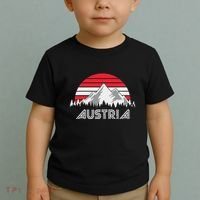 Austria öSterreich Mountains Sunset Austrian Flag Gift Toddler T-Shirt thumb 2
