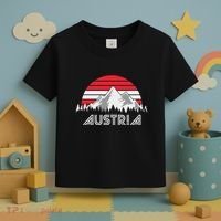 Austria öSterreich Mountains Sunset Austrian Flag Gift Toddler T-Shirt thumb 3