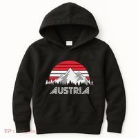 Austria öSterreich Mountains Sunset Austrian Flag Gift Kids Hoodie thumb 0