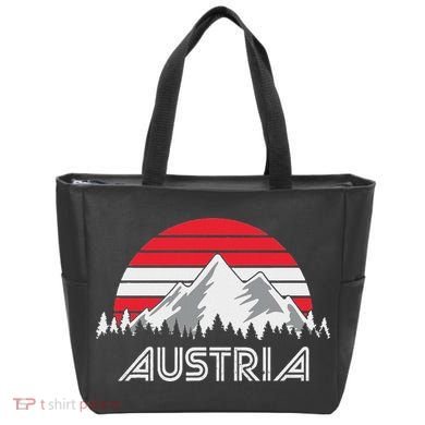 Austria öSterreich Mountains Sunset Austrian Flag Gift Tote Bag