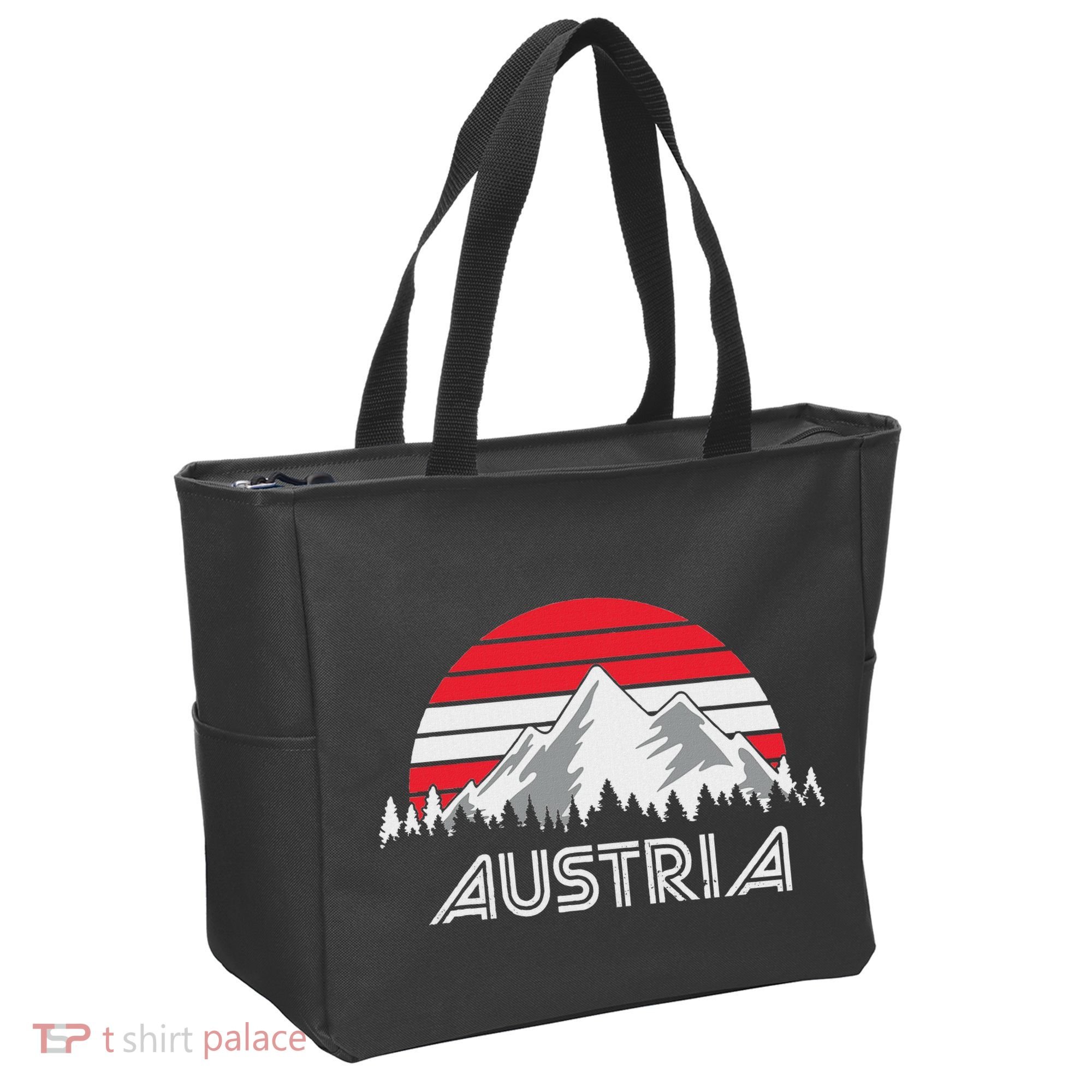 Austria öSterreich Mountains Sunset Austrian Flag Gift Tote Bag