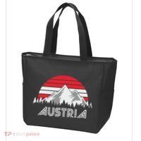 Austria öSterreich Mountains Sunset Austrian Flag Gift Tote Bag thumb 3