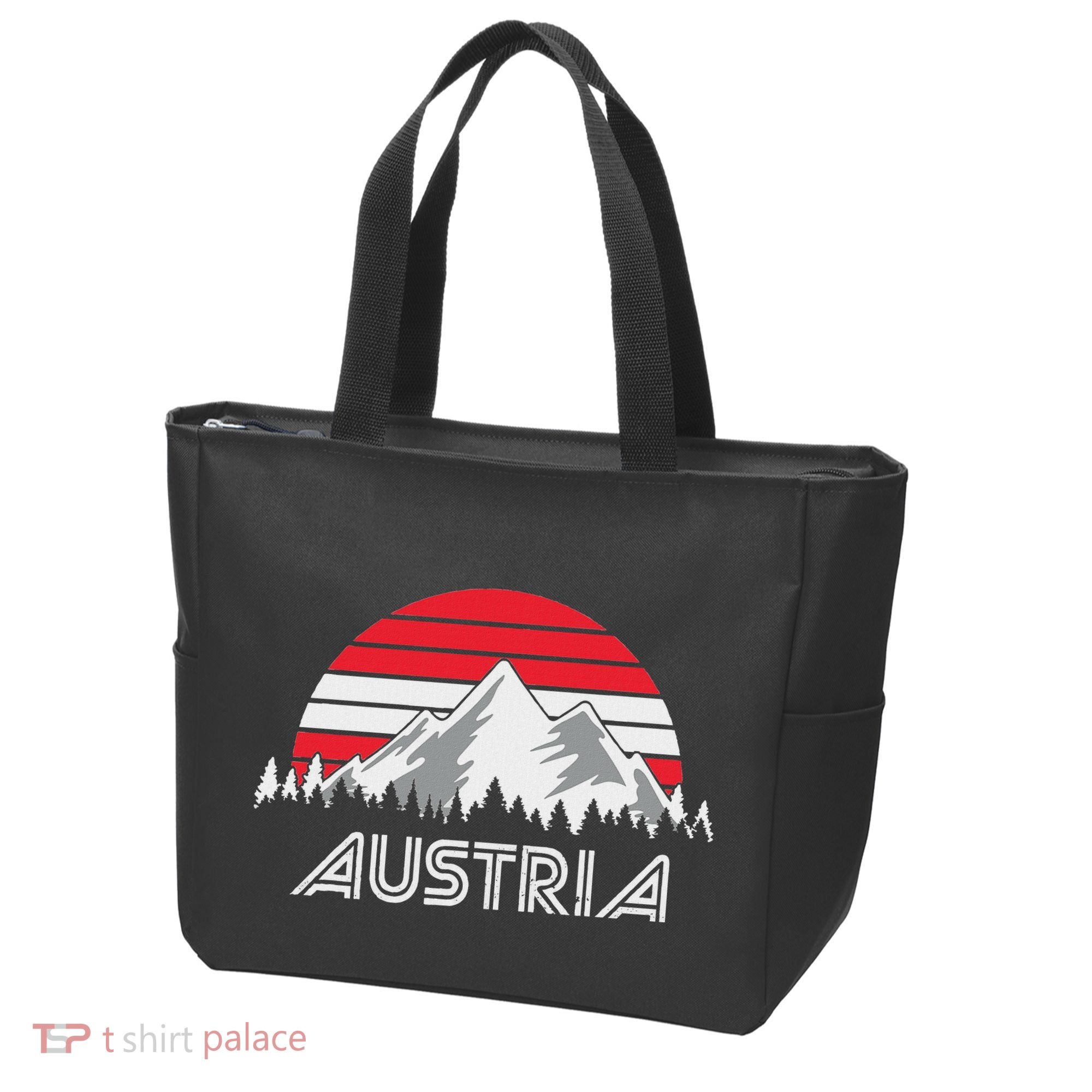 Austria öSterreich Mountains Sunset Austrian Flag Gift Tote Bag