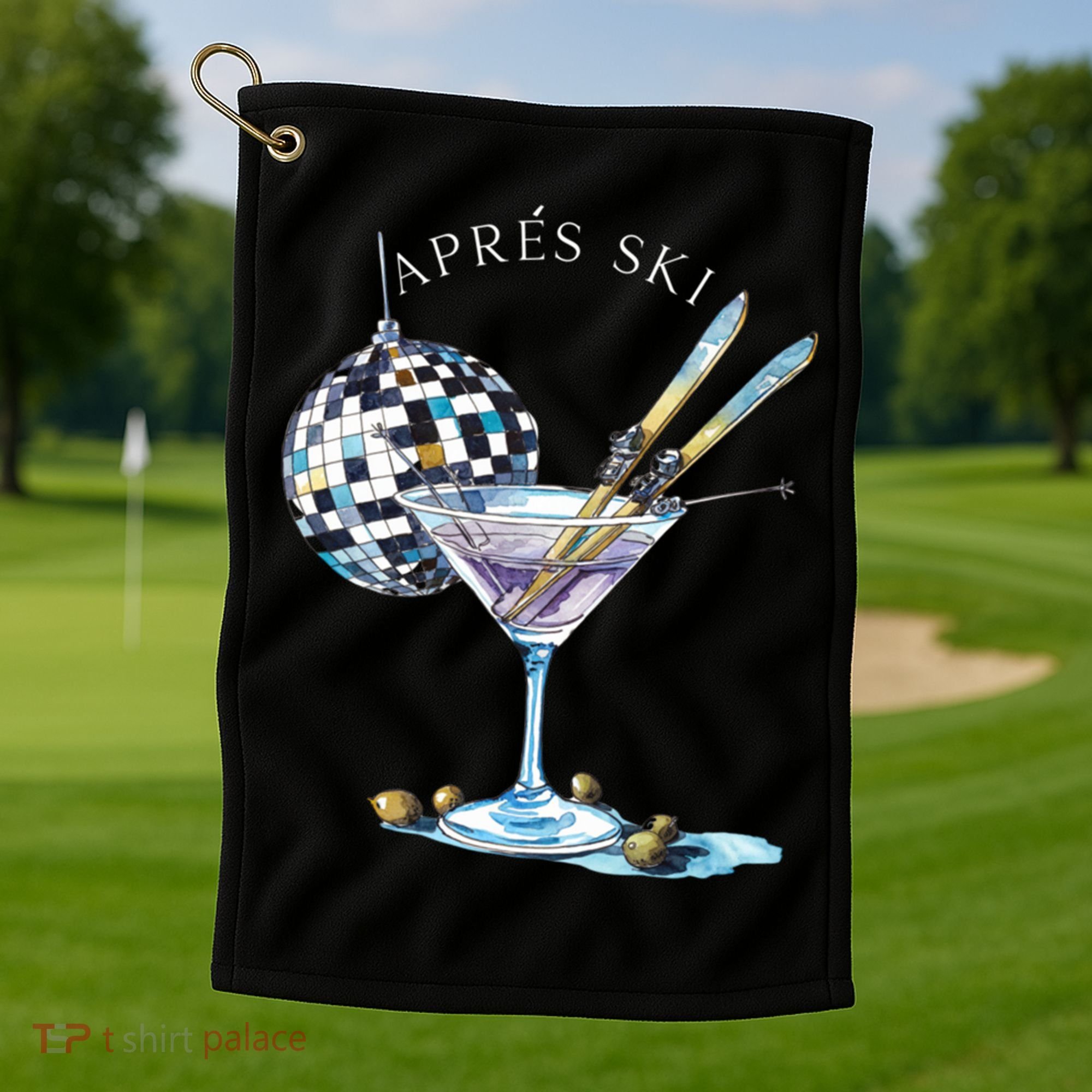 AprèS Ski Martini Winter Sport Christmas Meaningful Gift Golf Towel