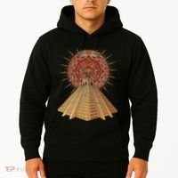 Ancient Sacred Mayan Aztec Calendar Pyramid Geometry Hoodie thumb 2