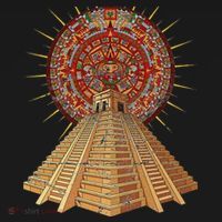 Ancient Sacred Mayan Aztec Calendar Pyramid Geometry Apron thumb 3