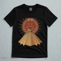 Ancient Sacred Mayan Aztec Calendar Pyramid Geometry T-Shirt thumb 5