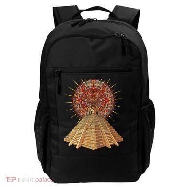 Ancient Sacred Mayan Aztec Calendar Pyramid Geometry Backpack