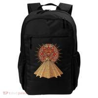Ancient Sacred Mayan Aztec Calendar Pyramid Geometry Backpack thumb 0