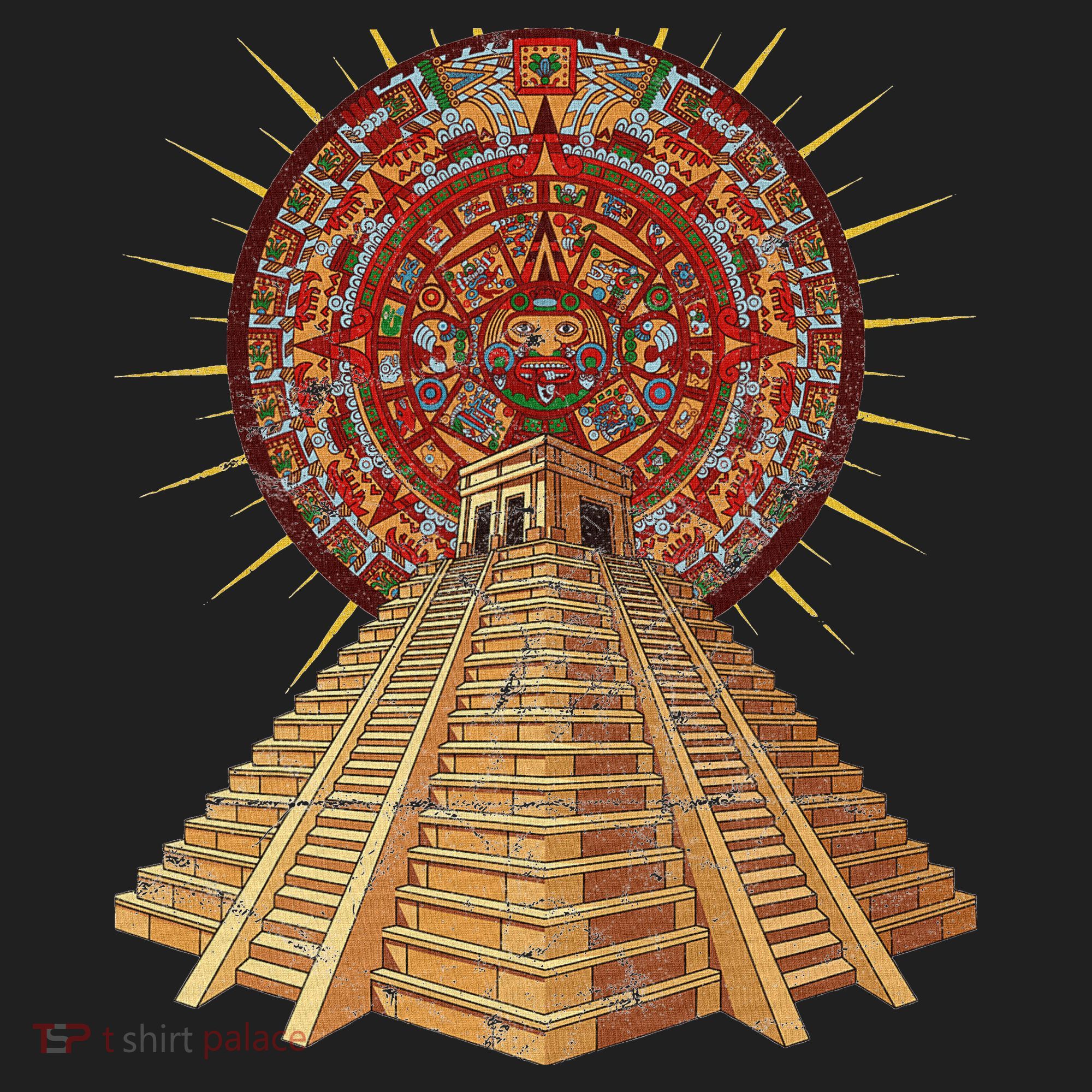 Ancient Sacred Mayan Aztec Calendar Pyramid Geometry Beanie