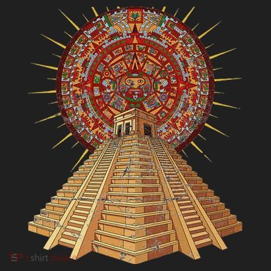Ancient Sacred Mayan Aztec Calendar Pyramid Geometry 40oz Vacuum Insulated Stainless Steel Travel Tumbler