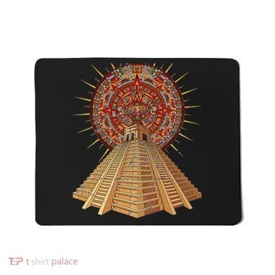 Ancient Sacred Mayan Aztec Calendar Pyramid Geometry Mousepad