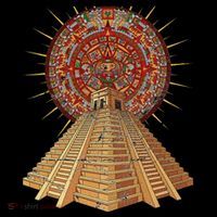Ancient Sacred Mayan Aztec Calendar Pyramid Geometry Ornament thumb 1