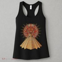 Ancient Sacred Mayan Aztec Calendar Pyramid Geometry Women's Tank Top thumb 3