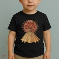 Ancient Sacred Mayan Aztec Calendar Pyramid Geometry Toddler T-Shirt thumb 2