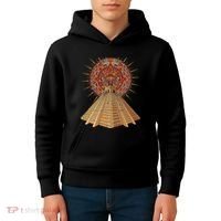 Ancient Sacred Mayan Aztec Calendar Pyramid Geometry Kids Hoodie thumb 4