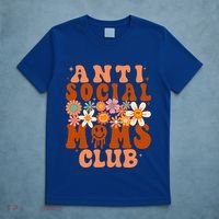 Anti Social Moms Club Groovy Flowers Antisocial Moms Club Gift T-Shirt thumb 5