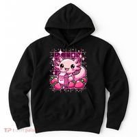 Axolotl Strawberry Milk Shake Anime Cute Kawaii Axolotl Hoodie thumb 0