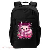Axolotl Strawberry Milk Shake Anime Cute Kawaii Axolotl Backpack thumb 0