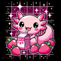 Axolotl Strawberry Milk Shake Anime Cute Kawaii Axolotl Coffee Mug thumb 5