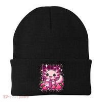 Axolotl Strawberry Milk Shake Anime Cute Kawaii Axolotl Beanie thumb 0