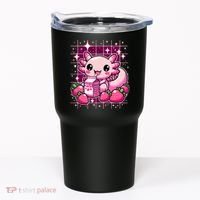 Axolotl Strawberry Milk Shake Anime Cute Kawaii Axolotl Tumbler thumb 0