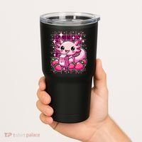 Axolotl Strawberry Milk Shake Anime Cute Kawaii Axolotl Tumbler thumb 2
