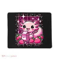 Axolotl Strawberry Milk Shake Anime Cute Kawaii Axolotl Mousepad thumb 0