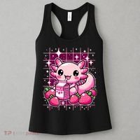 Axolotl Strawberry Milk Shake Anime Cute Kawaii Axolotl Women's Tank Top thumb 3