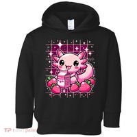 Axolotl Strawberry Milk Shake Anime Cute Kawaii Axolotl Toddler Hoodie thumb 0