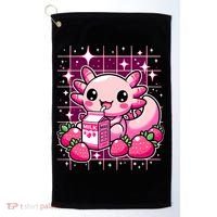 Axolotl Strawberry Milk Shake Anime Cute Kawaii Axolotl Golf Towel thumb 0