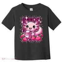 Axolotl Strawberry Milk Shake Anime Cute Kawaii Axolotl Toddler T-Shirt thumb 0