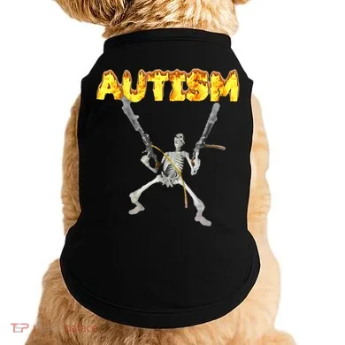 Autism Skeleton Meme Doggie Tank