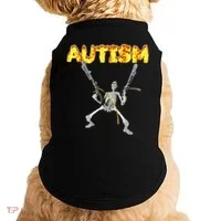 Autism Skeleton Meme Doggie Tank thumb 0