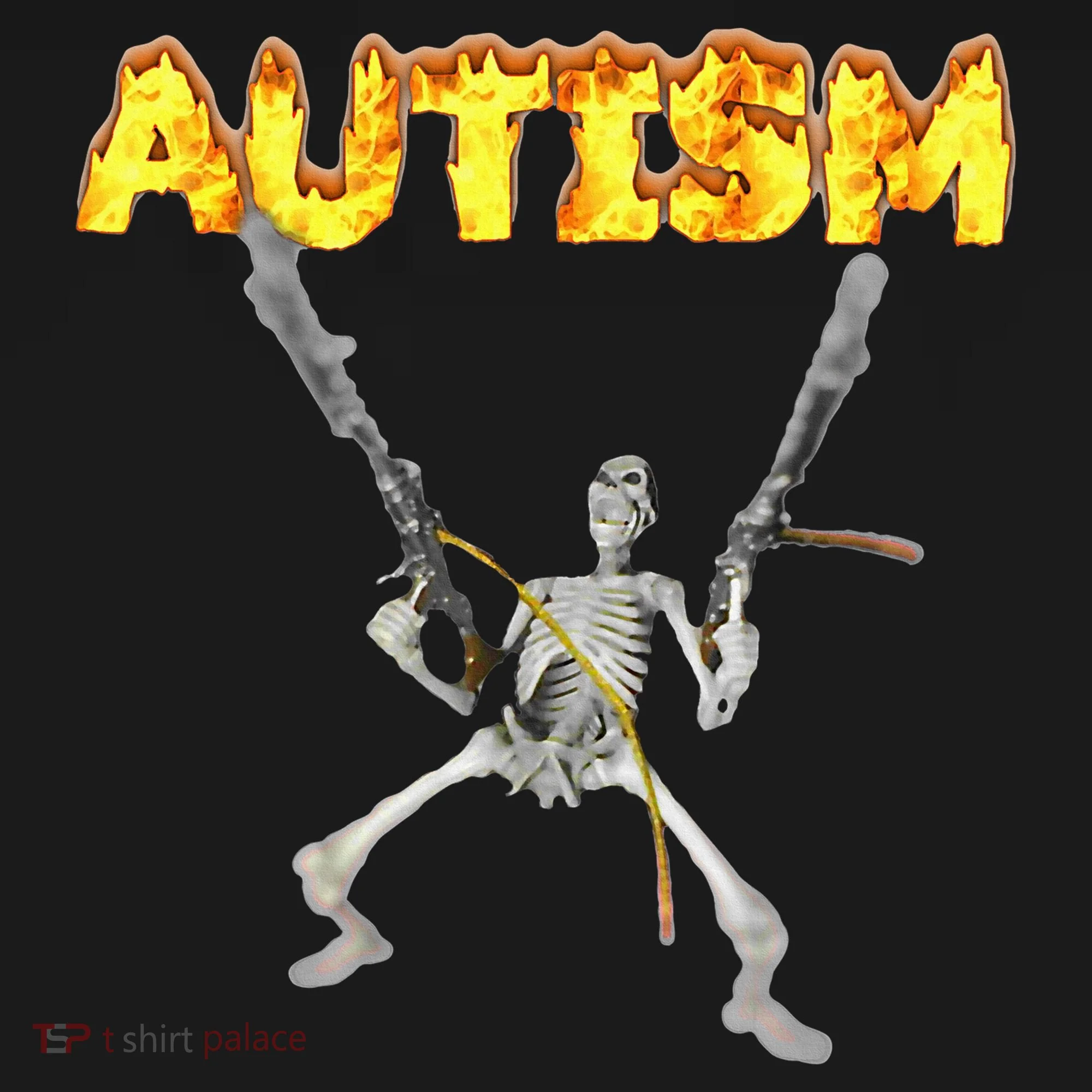 Autism Skeleton Meme Doggie Tank