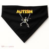 Autism Skeleton Meme USA-Made Doggie Bandana thumb 0