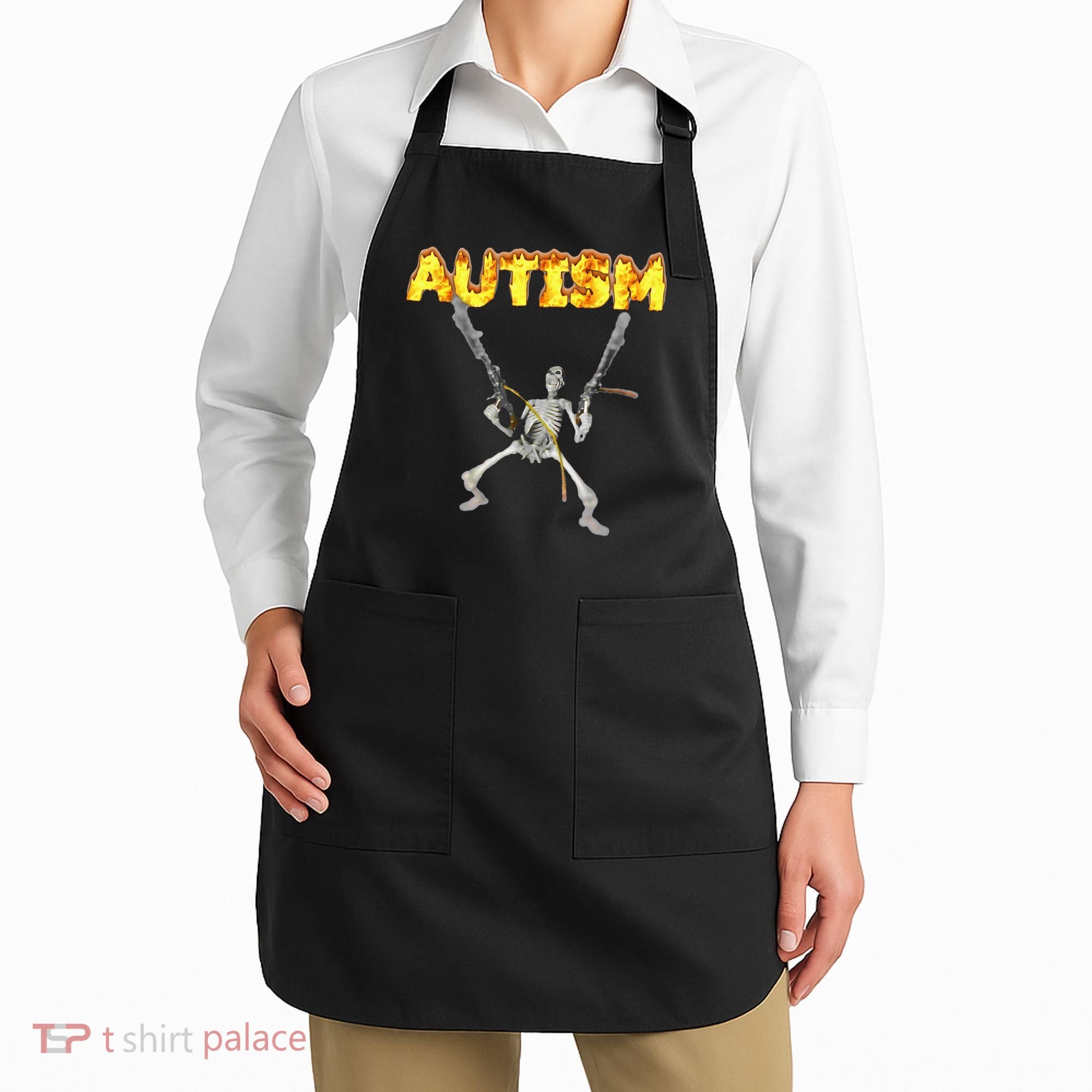 Autism Skeleton Meme Apron