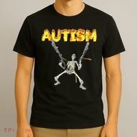 Autism Skeleton Meme T-Shirt thumb 3