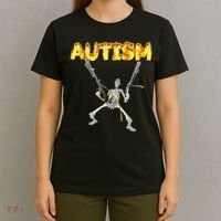 Autism Skeleton Meme T-Shirt thumb 4