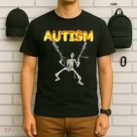 Autism Skeleton Meme T-Shirt thumb 6
