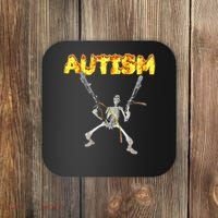 Autism Skeleton Meme Coaster thumb 0