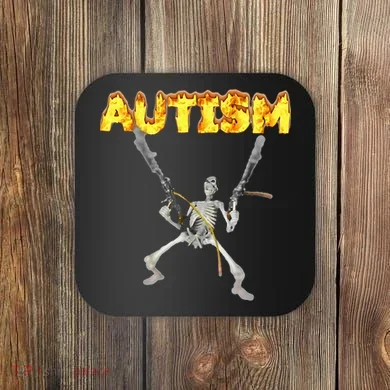 Autism Skeleton Meme Coaster