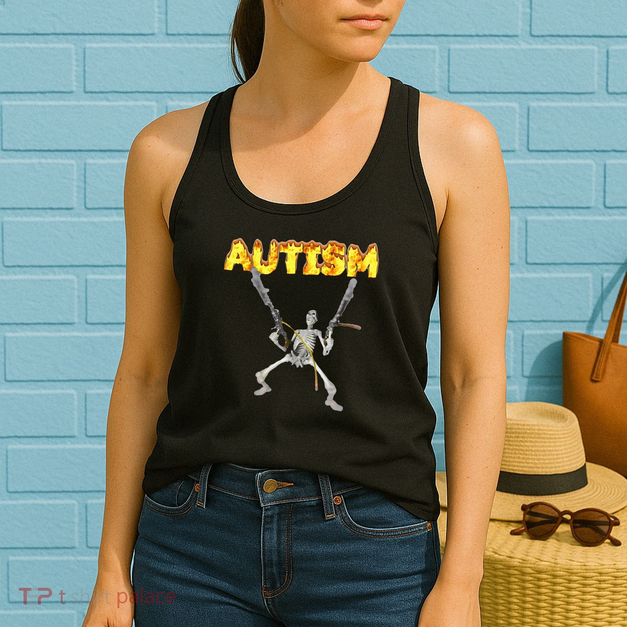Autism Skeleton Meme Women's Tank Top