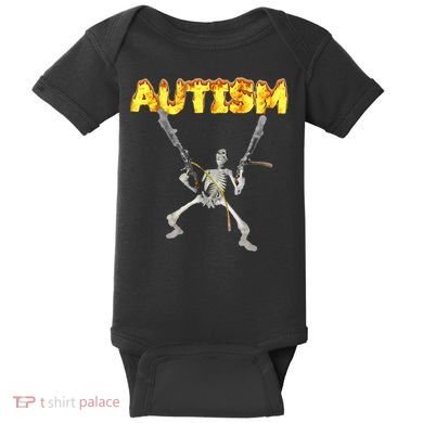 Autism Skeleton Meme Baby Bodysuit