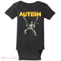 Autism Skeleton Meme Baby Bodysuit thumb 0